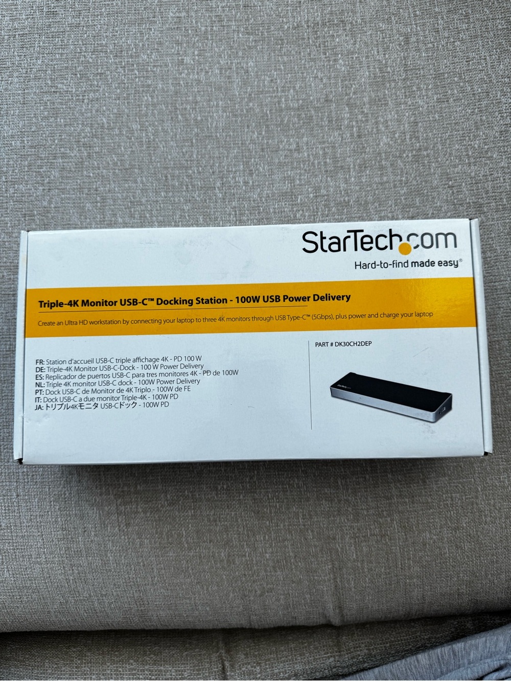 StarTech Triple-4K Monitor USB-C Docking Station - 100W USB Power